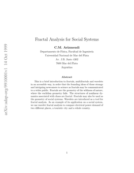 Fractal Analysis for Social Systems