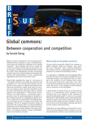 Global Commons: Between Cooperation and Competition by Gerald Stang