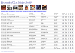 Cinesoundtrack Vinyl Collection Shortlist Film Music Treasury Vaults Re-Opened After Many Years