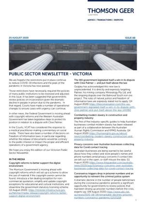 Victorian Public Sector Newsletter