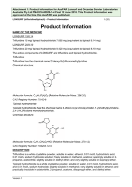 Auspar Attachment 1: Product Information: Trifluridine/Tipiracil