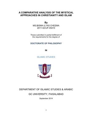A Comparative Analysis of the Mystical Approaches in Christianity and Islam