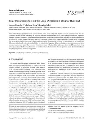 Solar Insolation Effect on the Local Distribution of Lunar Hydroxyl