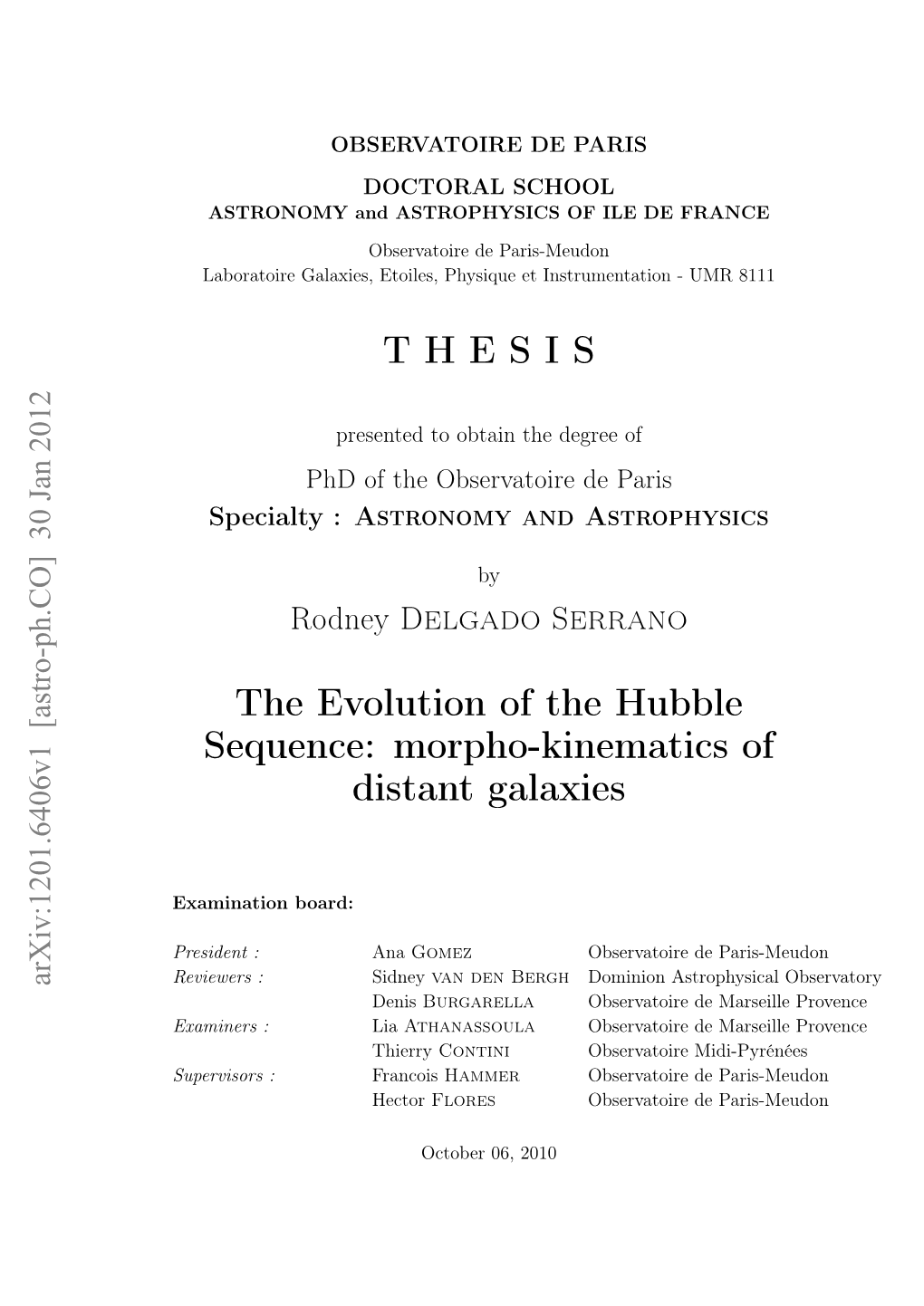 The Evolution of the Hubble Sequence: Morpho-Kinematics of Distant Galaxies