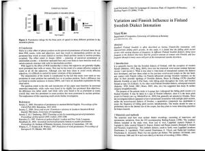 Variation and Finnish Influence in Finland Onset Intermediate Swedish Dialect Intonation Nucleus