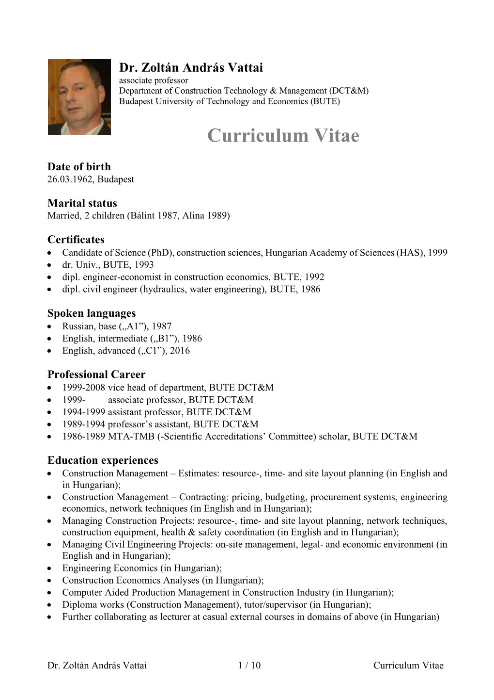 Curriculum Vitae