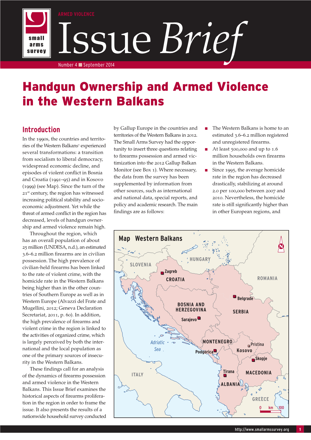 Handgun Ownership and Armed Violence in the Western Balkans