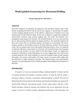 Model-Guided Geosteering for Horizontal Drilling