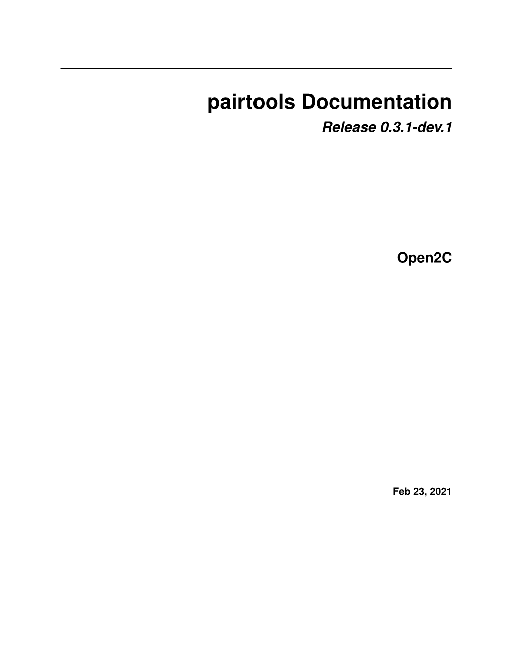 Pairtools Documentation Release 0.3.1-Dev.1