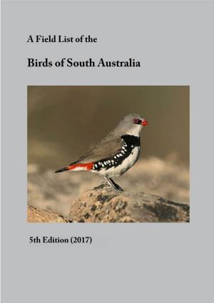 A Field List of the Birds of South Australia #5.1