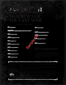 Shadows of the Last War™