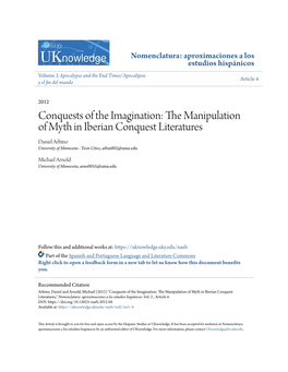 The Manipulation of Myth in Iberian Conquest Literatures