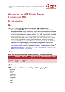 CDP Climate Change Disclosure