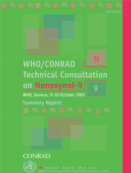 CONRAD Technical Consultation on Nonoxynol-9