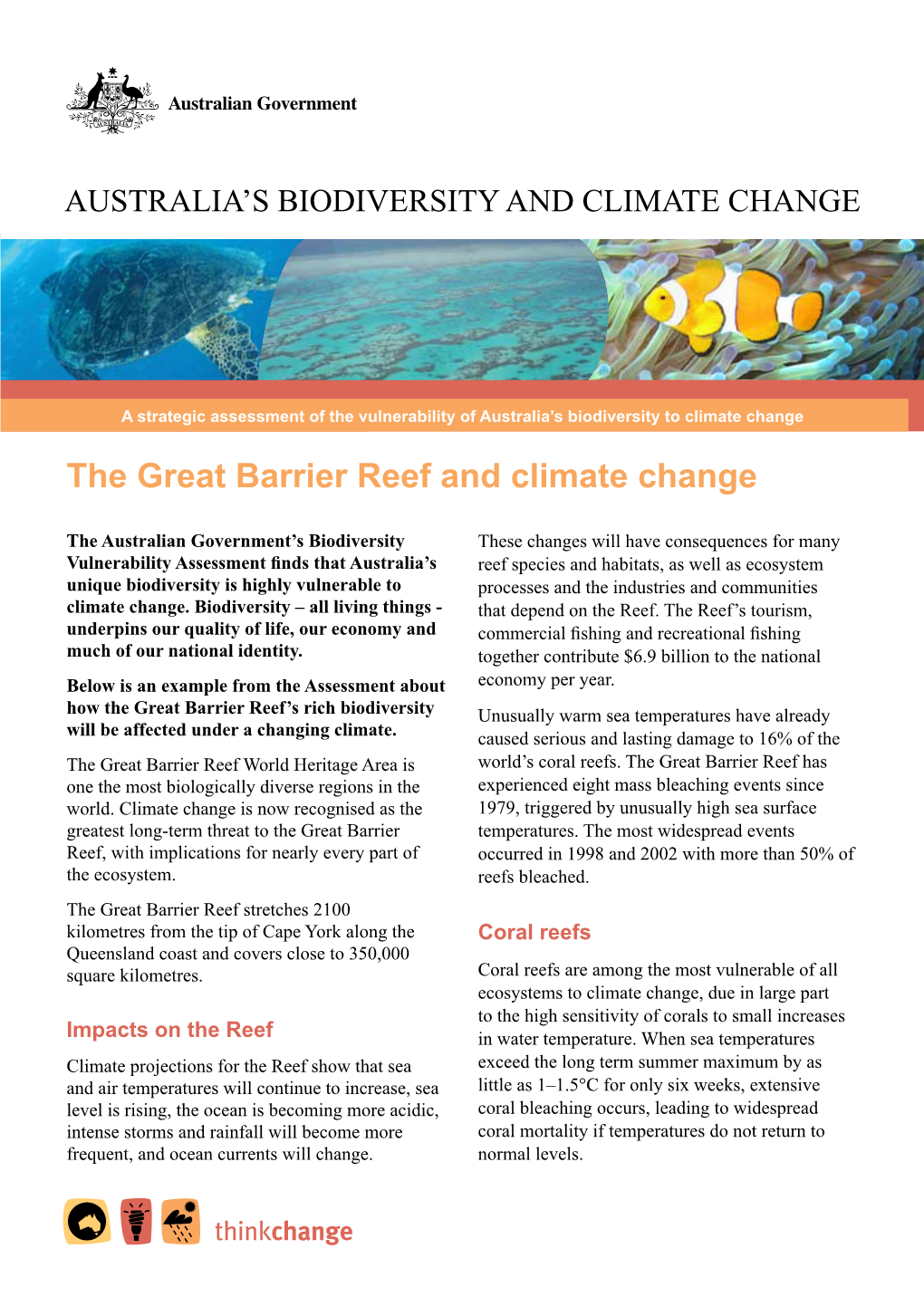 The Great Barrier Reef and Climate Change