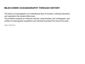 Miles Down! Oceanography Through History