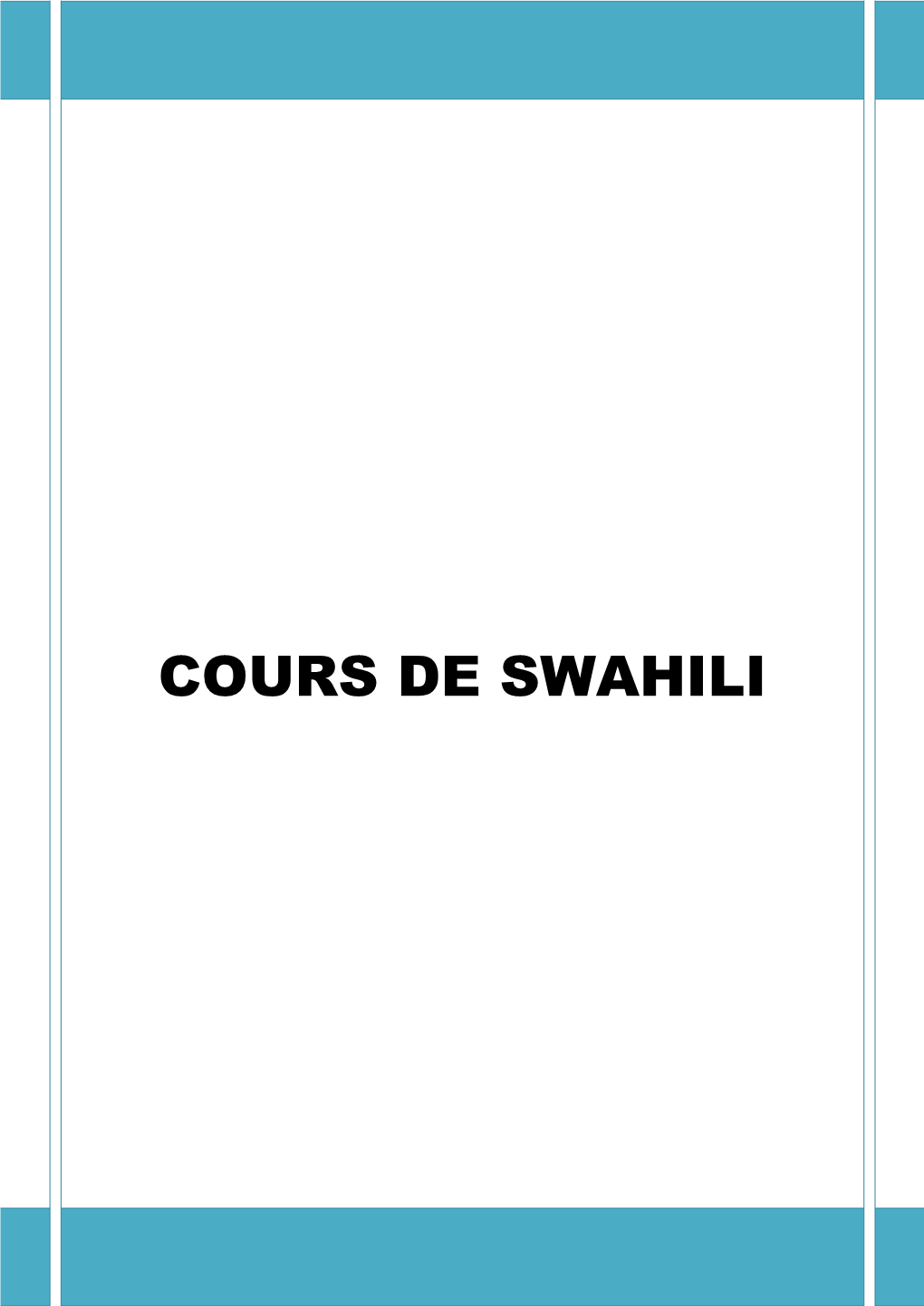 Cours De Swahili