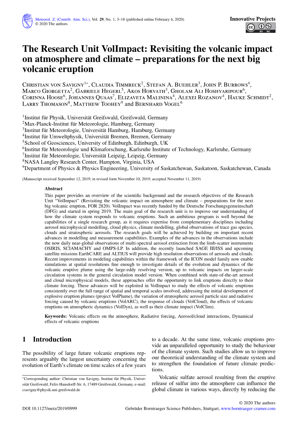 (Contrib. Atm. Sci.), Vol. 29, No. 1, 3–18