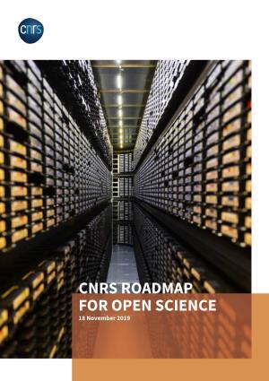 CNRS ROADMAP for OPEN SCIENCE 18 November 2019