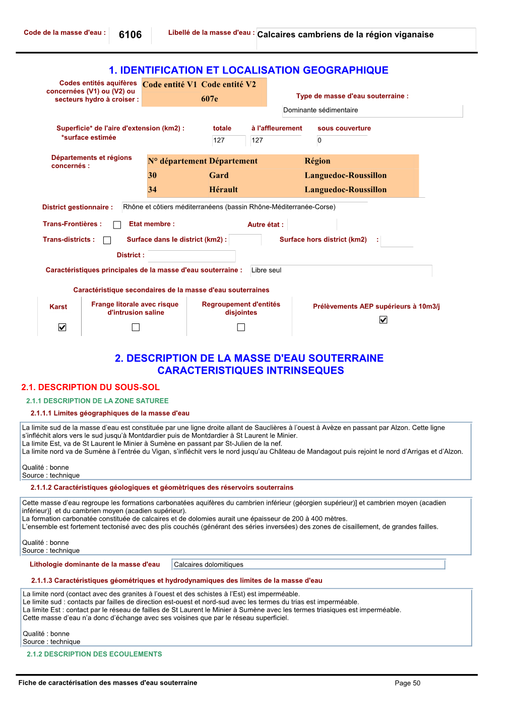 6106 1. Identification Et Localisation Geographique