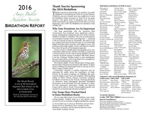 Birdathon Report