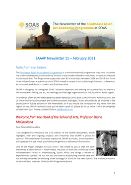 SAAAP Newsletter (Edition 11) February 2021