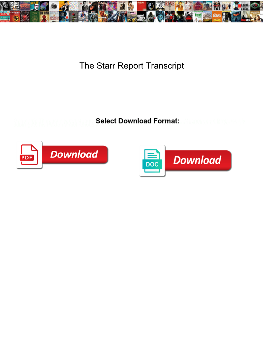 The Starr Report Transcript