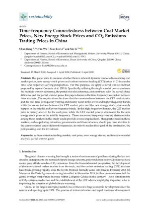 Time-Frequency Connectedness Between Coal Market Prices, New Energy Stock Prices and CO2 Emissions Trading Prices in China