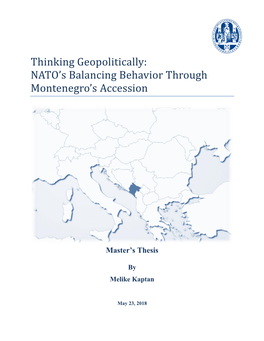 NATO's Balancing Behavior Through Montenegro's Accession