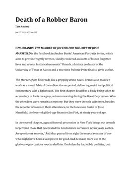 Death of a Robber Baron