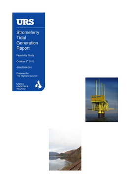 Stromeferry Tidal Generation Report