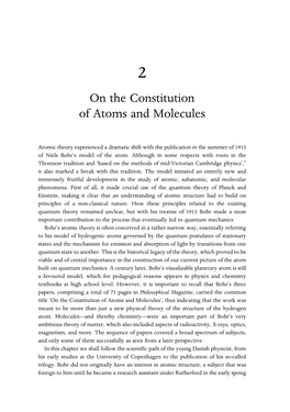 On the Constitution of Atoms and Molecules