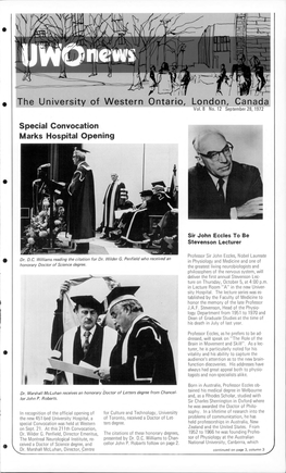 The University of Western Ontario, London, Canada Vol