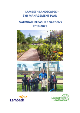 3Yr Management Plan Vauxhall Pleasure Gardens 2018-2021