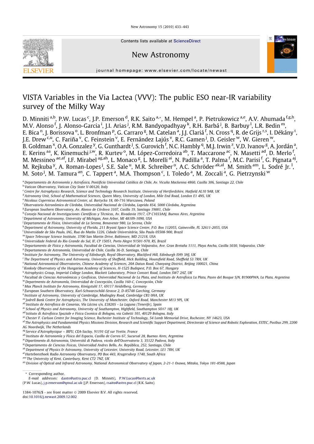 VISTA Variables in the Via Lactea (VVV): the Public ESO Near-IR Variability Survey of the Milky Way