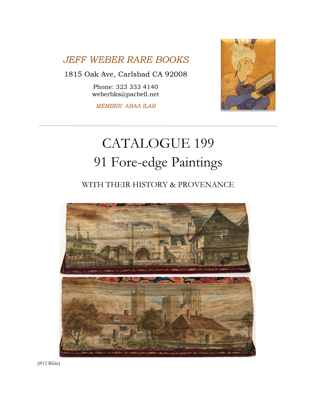 CATALOGUE 199 91 Fore-Edge Paintings