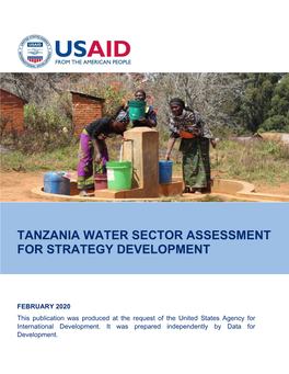 Tanzania Water Sector Assessment for Strategy Development