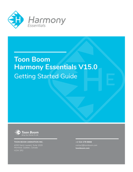 Toon Boom Harmony 15.0 Essentials