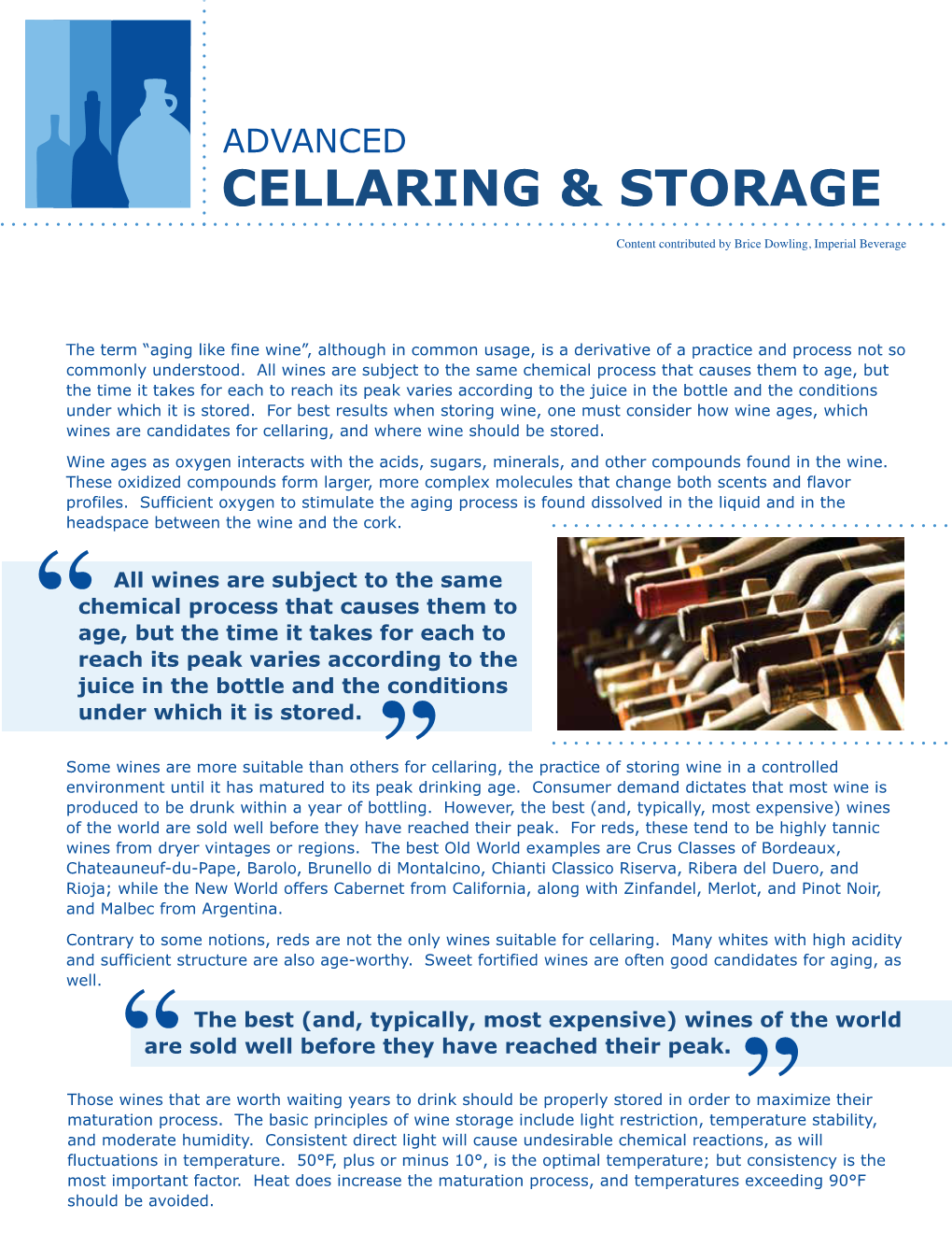 Cellaring & Storage