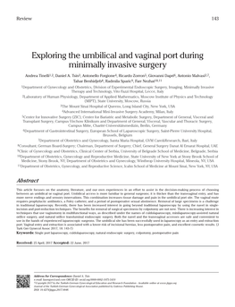 Exploring the Umbilical and Vaginal Port During Minimally Invasive Surgery
