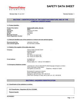 Safety Data Sheet