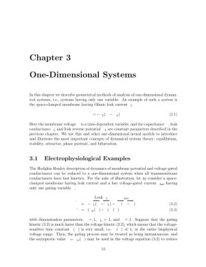 Chapter 3 One-Dimensional Systems