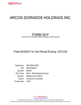 Arcos Dorados Holdings Inc