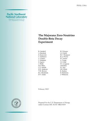 The Majorana Zero-Neutrino Double-Beta Decay Experiment