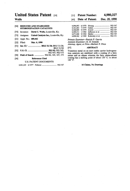 United States Patent [19] [11] Patent Number: 4,980,327 Wolfe [45] Date of Patent: Dec