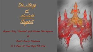 The Story of Macbeth Playbill