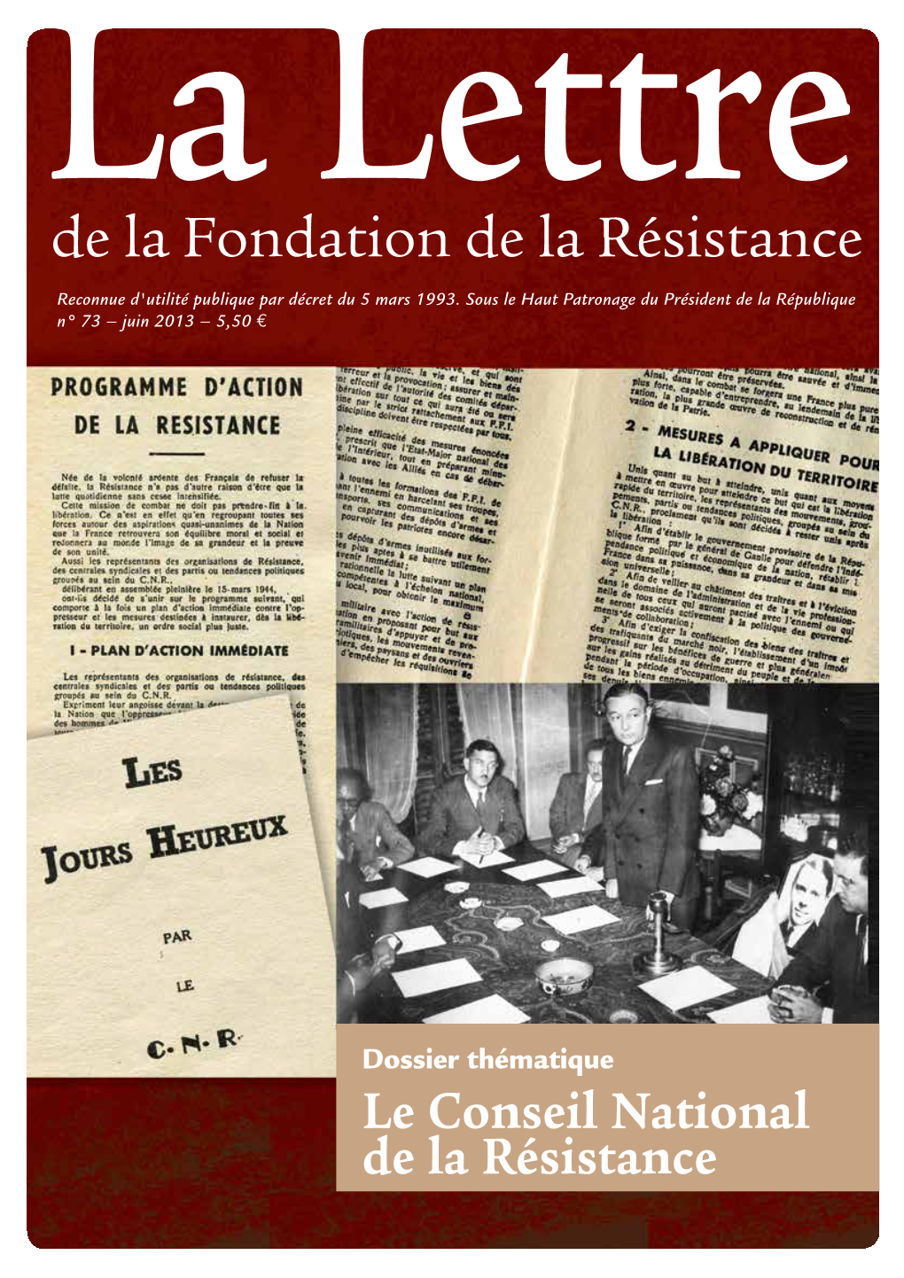 Le Conseil National De La Résistance Mémoire Et Réflexions