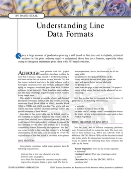 Understanding Line Data Formats