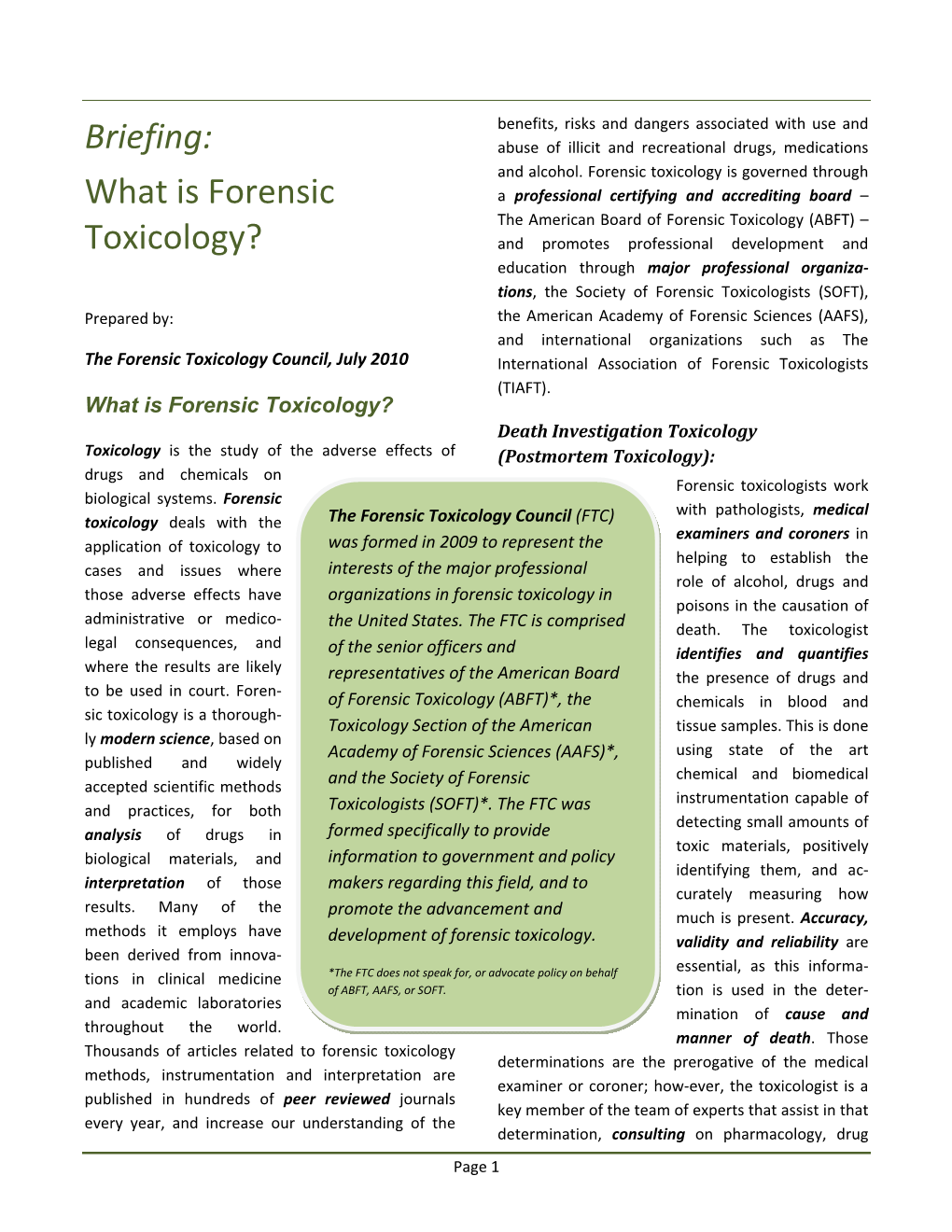 What Is Forensic Toxicology?