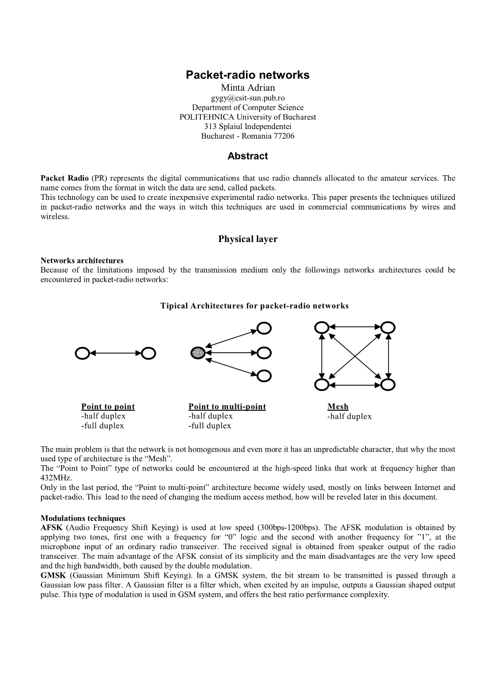 Packet-Radio Networks